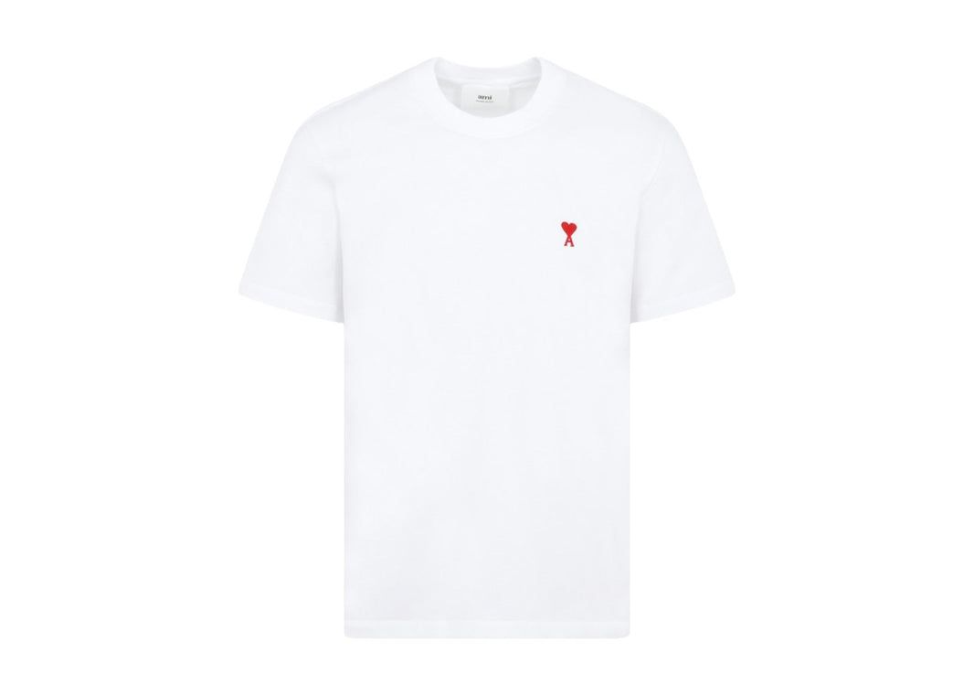 Ami Paris Ami De Coeur Classic Fit T-Shirt White/Red