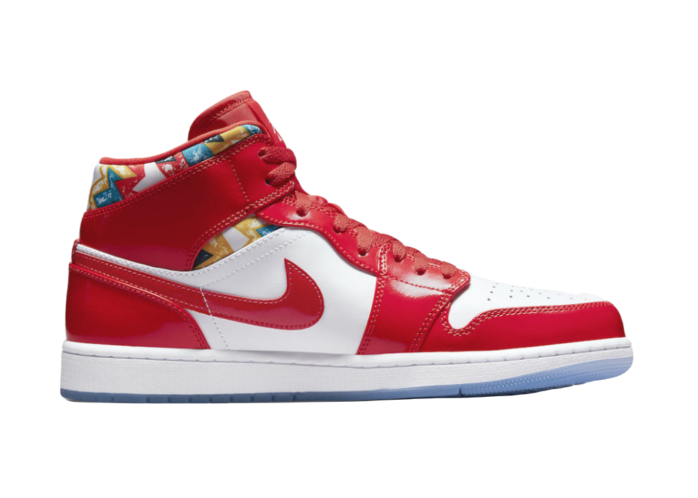 Nike Air Jordan 1 Mid Barcelona Sweater Red Patent