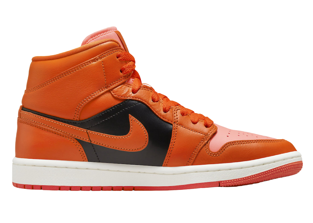 Nike Air Jordan 1 Mid Orange Black (W)