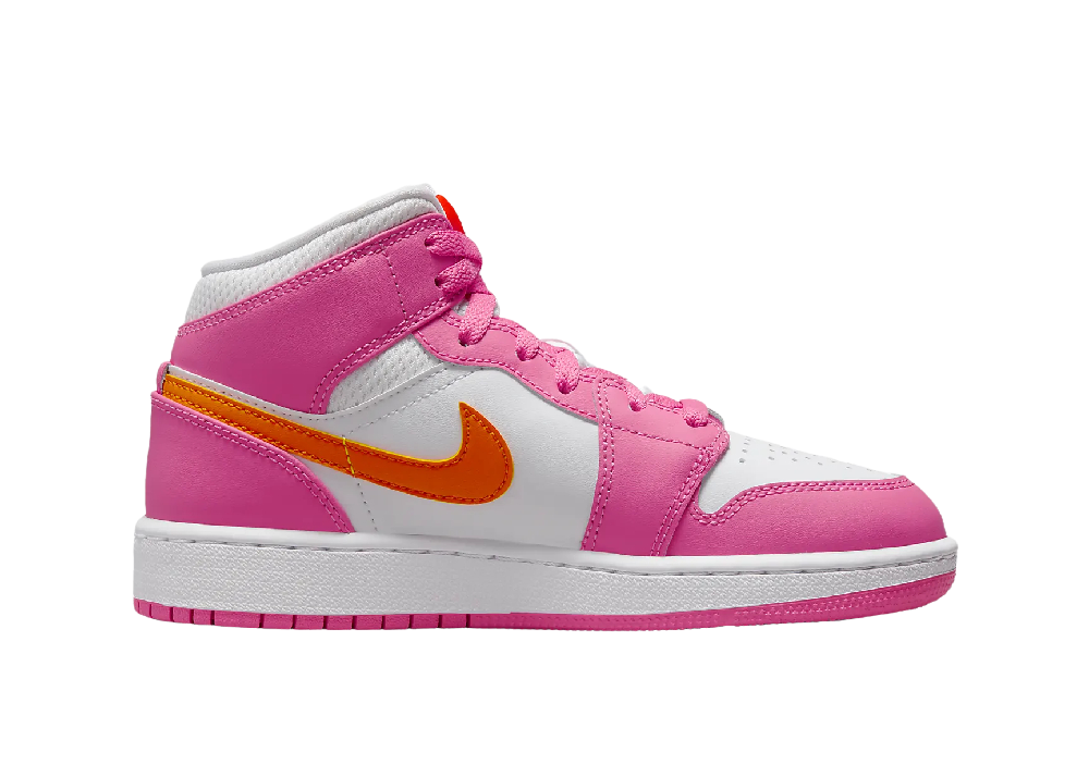Nike Air Jordan 1 Mid Pinksicle Safety Orange (GS)