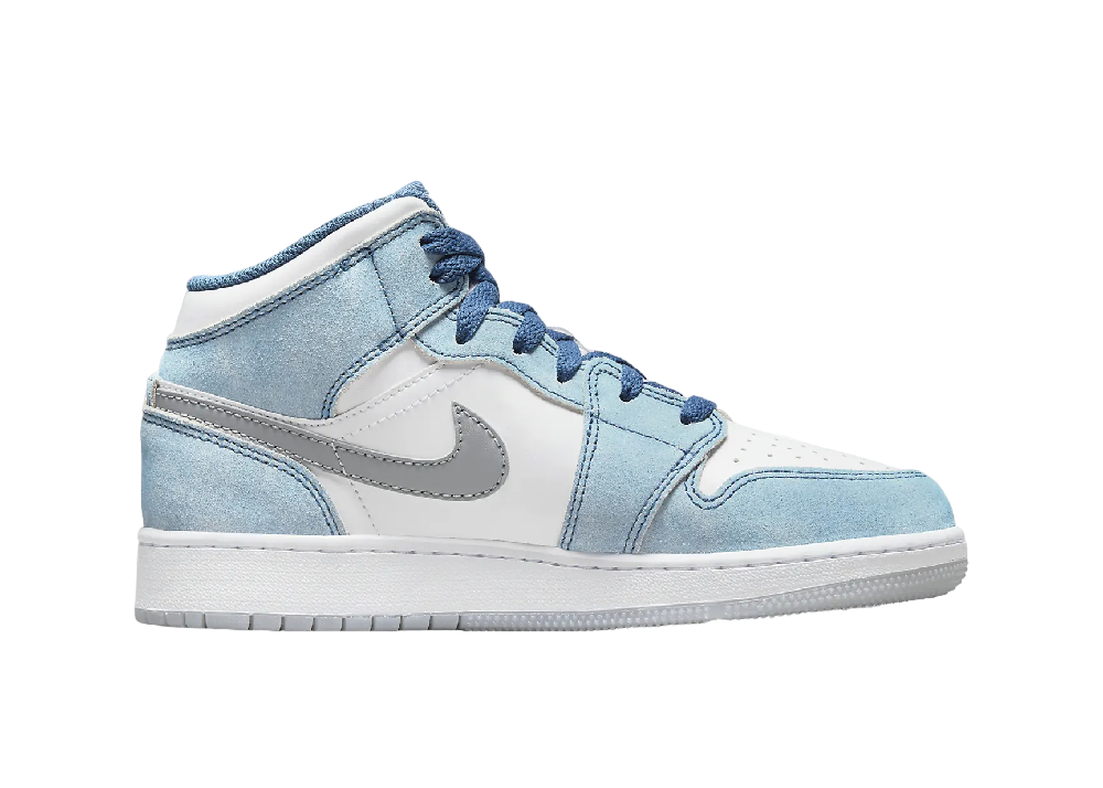 Nike Air Jordan 1 Mid SE French Blue Light Steel (GS)
