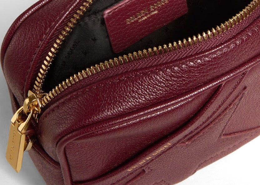 Mini Star Bag in wine-red leather with tone-on-tone star