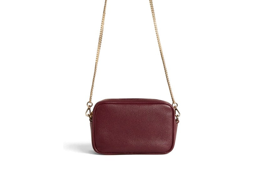 Mini Star Bag in wine-red leather with tone-on-tone star