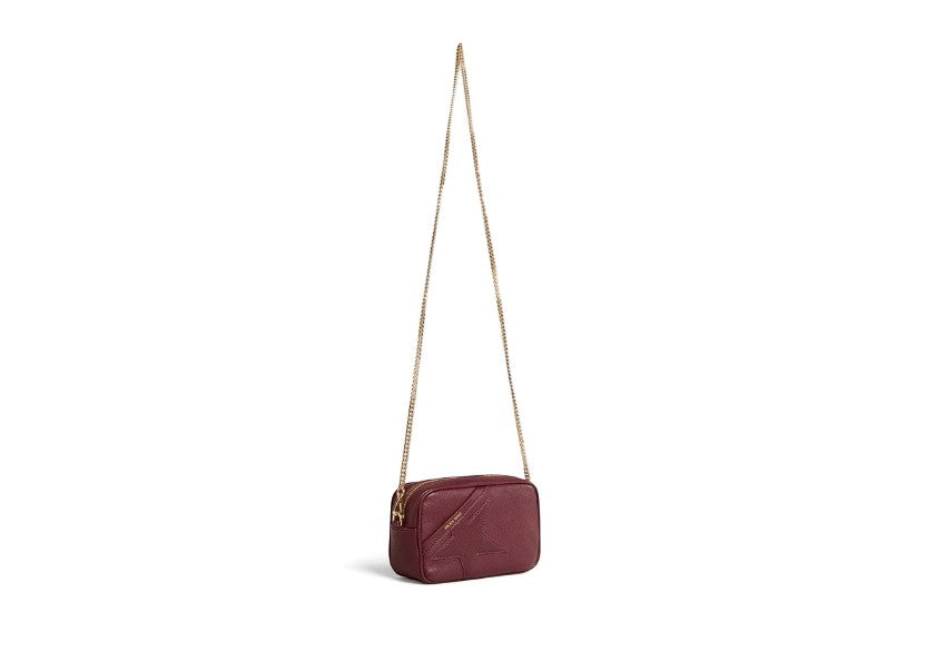 Mini Star Bag in wine-red leather with tone-on-tone star