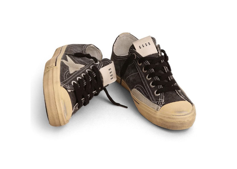 V-Star LTD in black canvas with ice-gray star and heel tab