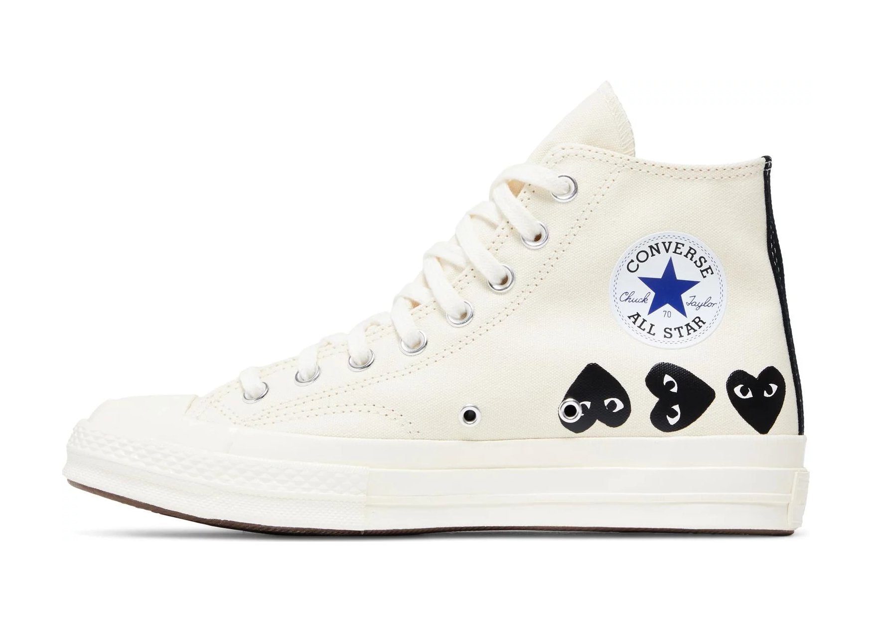 Converse Chuck Taylor All Star 70 Hi Comme des Garcons PLAY Multi-Heart Milk