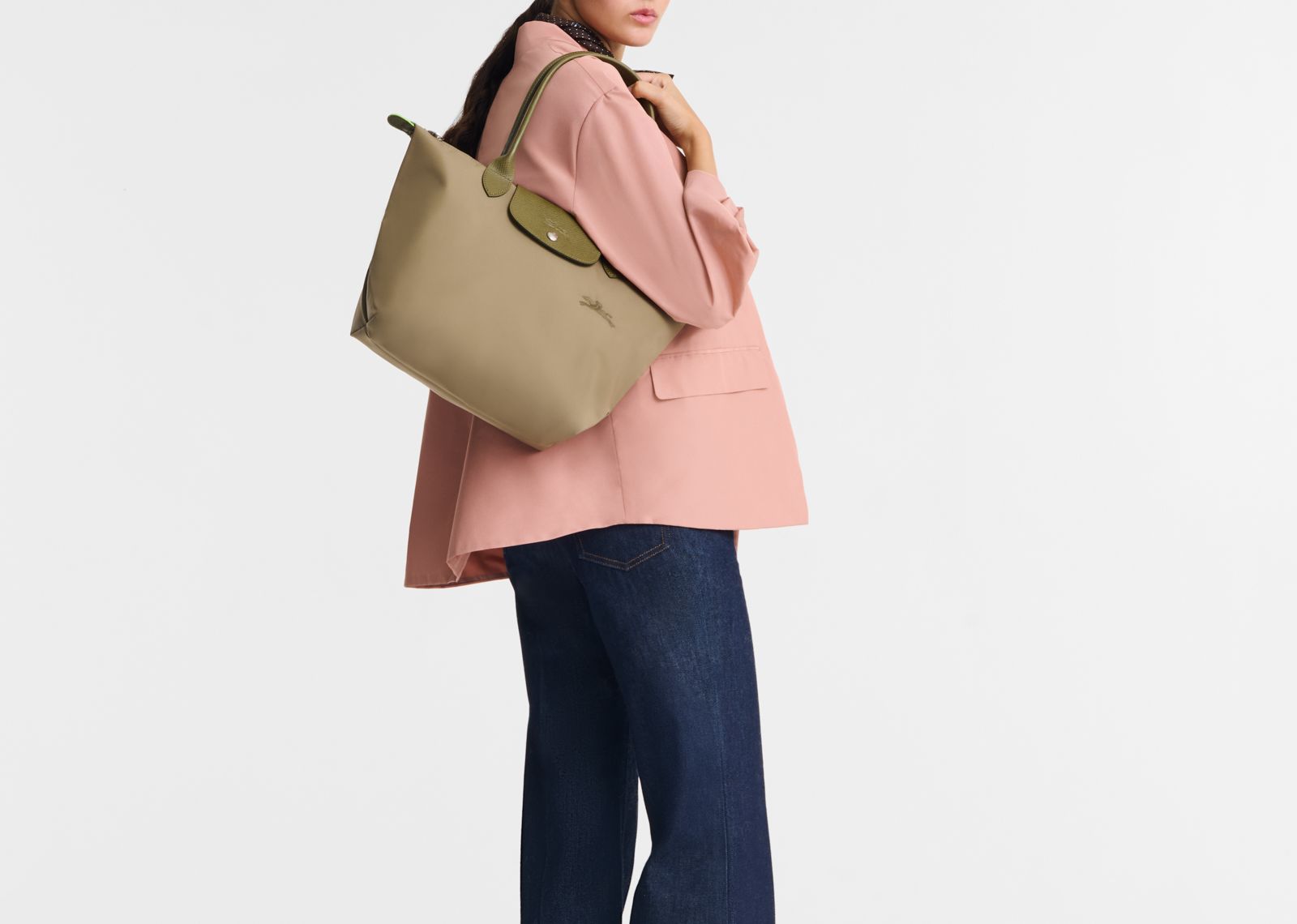 Longchamp Le Pliage Green Large Tote Bag Artichoke