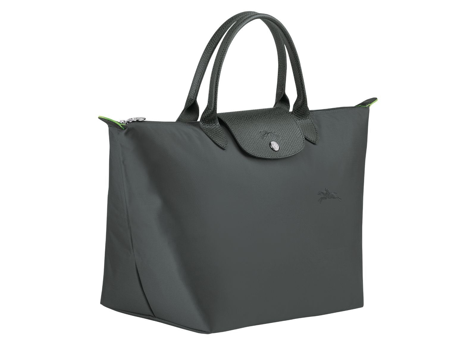 Longchamp Le Pliage Green Medium Handbag Graphite
