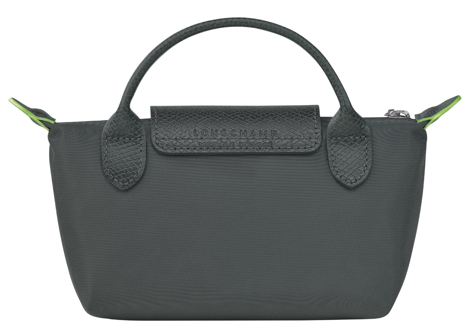 Longchamp Le Pliage Green Pouch With Handle Graphite