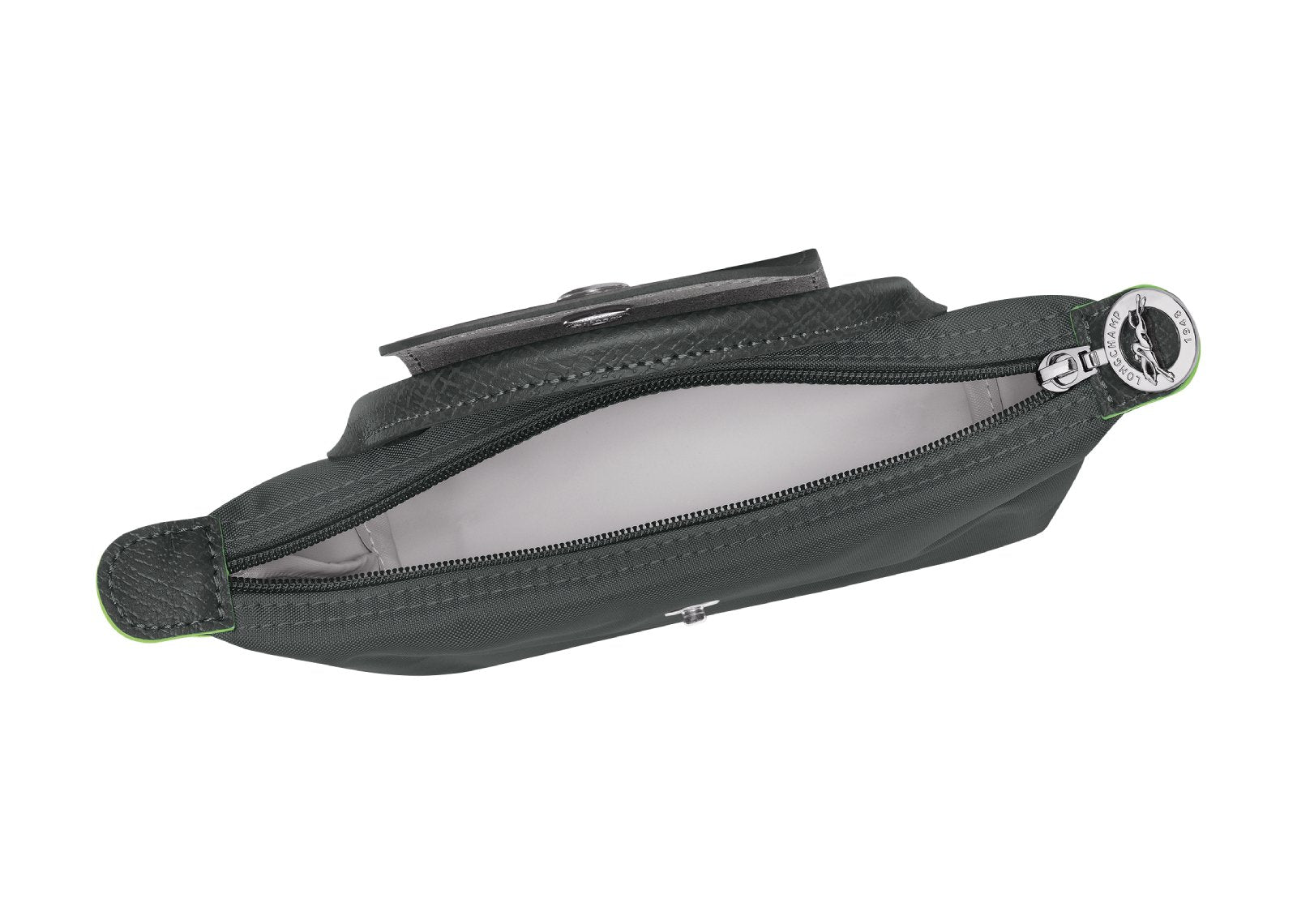 Longchamp Le Pliage Green Pouch With Handle Graphite