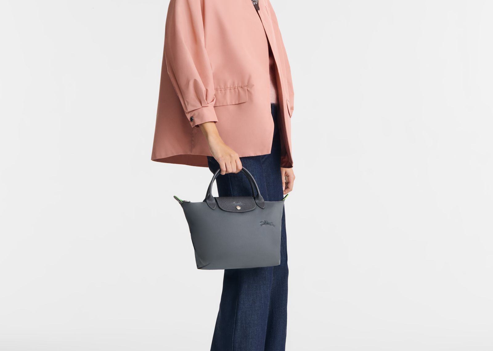 Longchamp Le Pliage Green Small Handbag Graphite