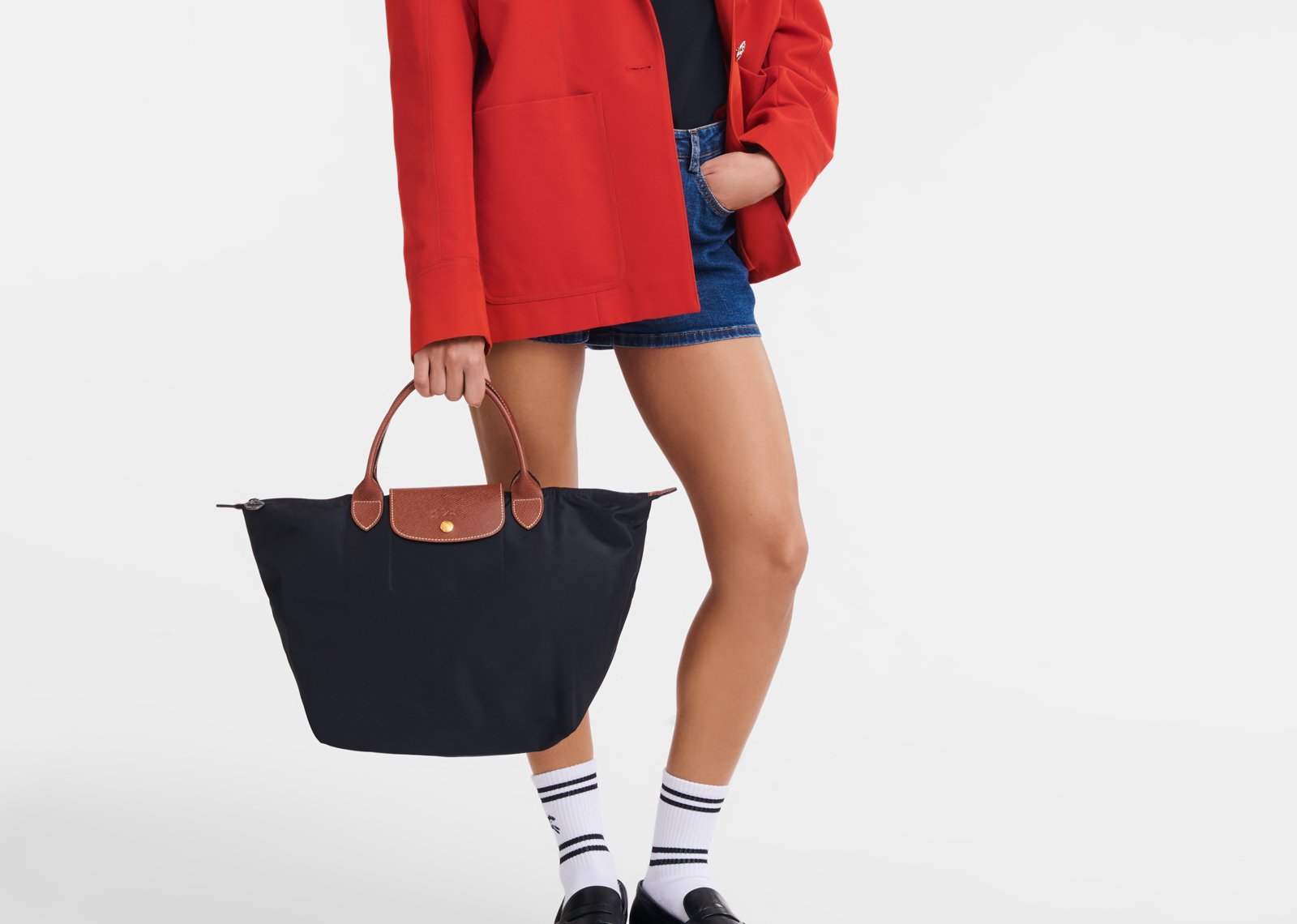 Longchamp Le Pliage Original Medium Handbag Black