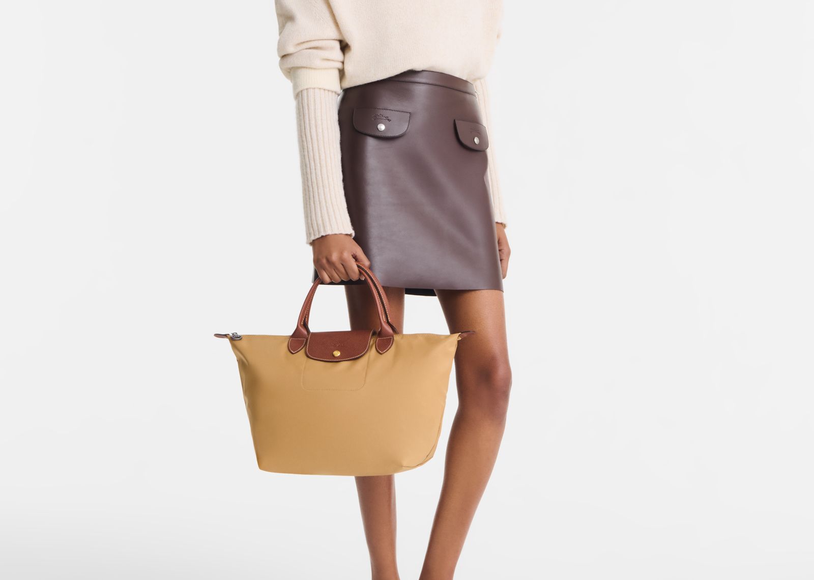 Longchamp Le Pliage Original Medium Handbag Fawn