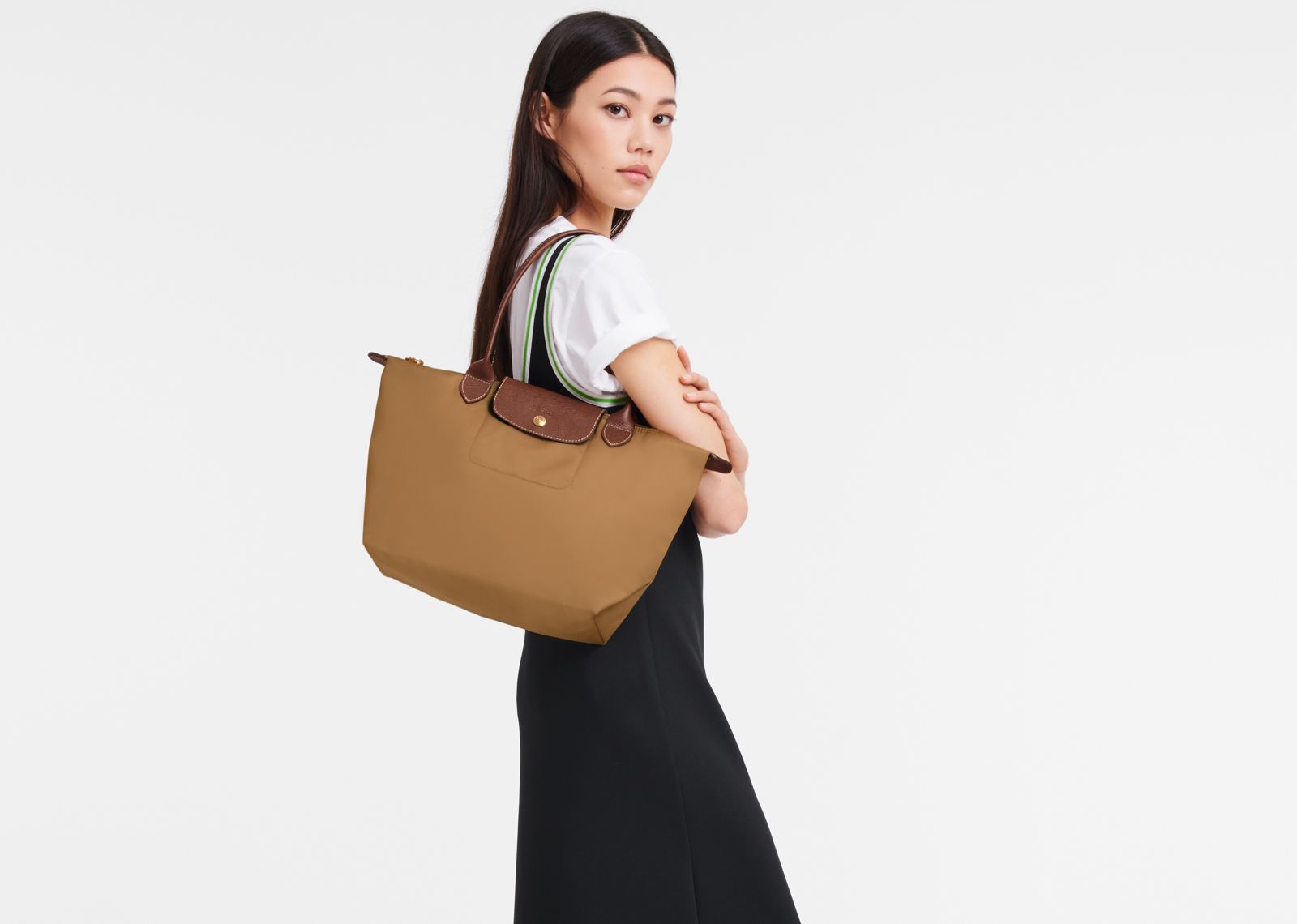 Longchamp Le Pliage Original Medium Tote Bag Fawn