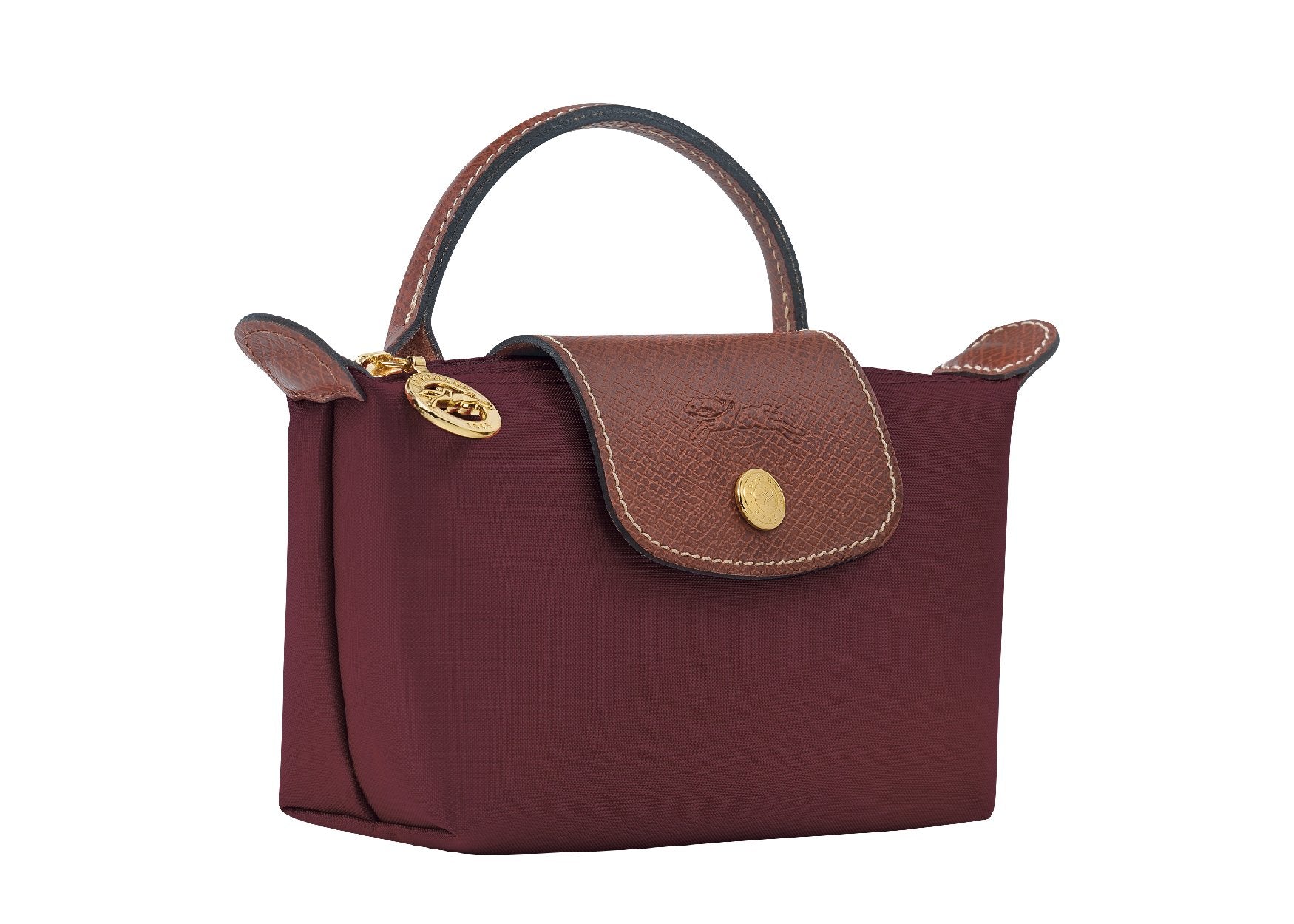Longchamp Le Pliage Original Pouch With Handle Burgundy