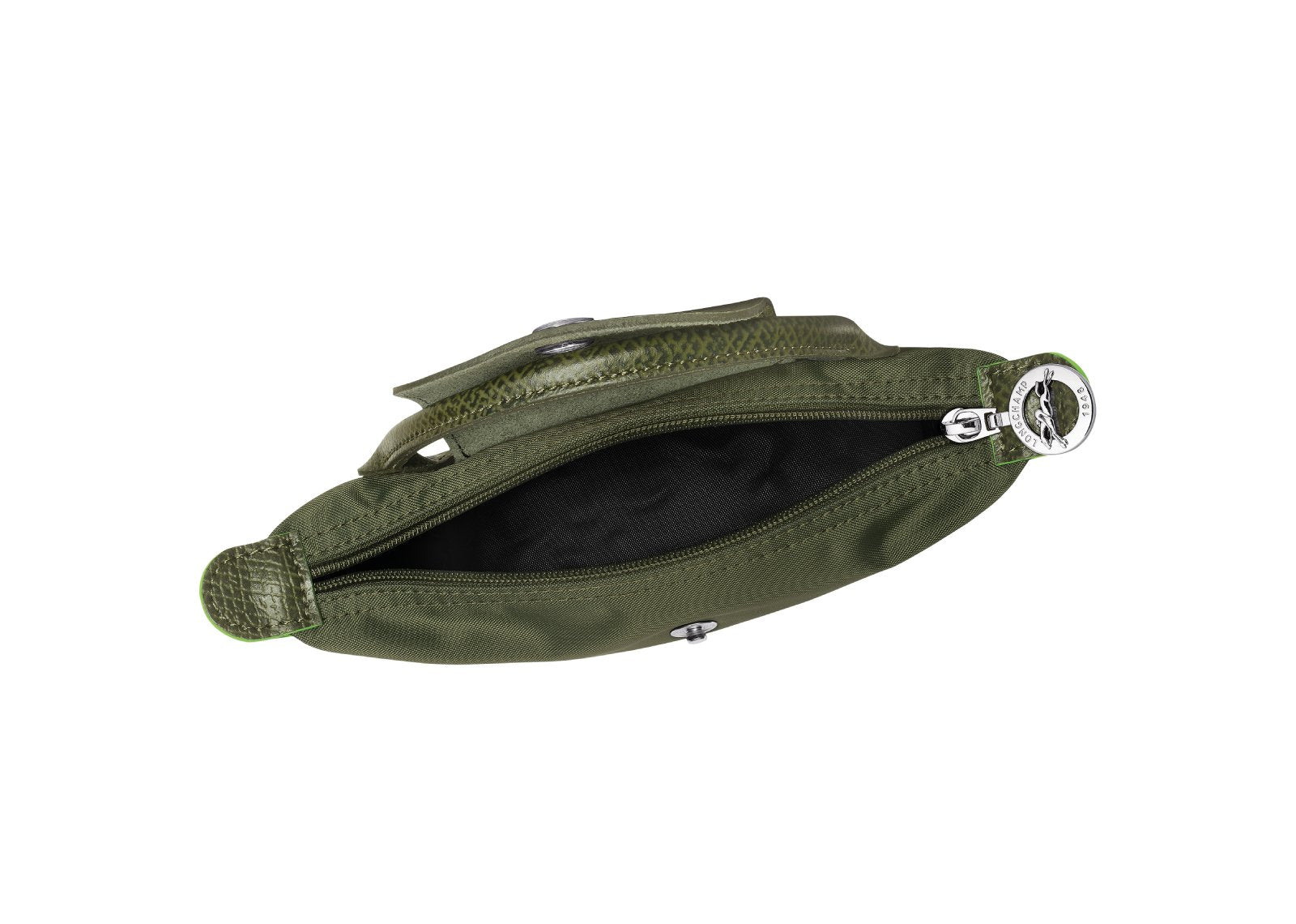 Longchamp Le Pliage Green Pouch With Handle Forest