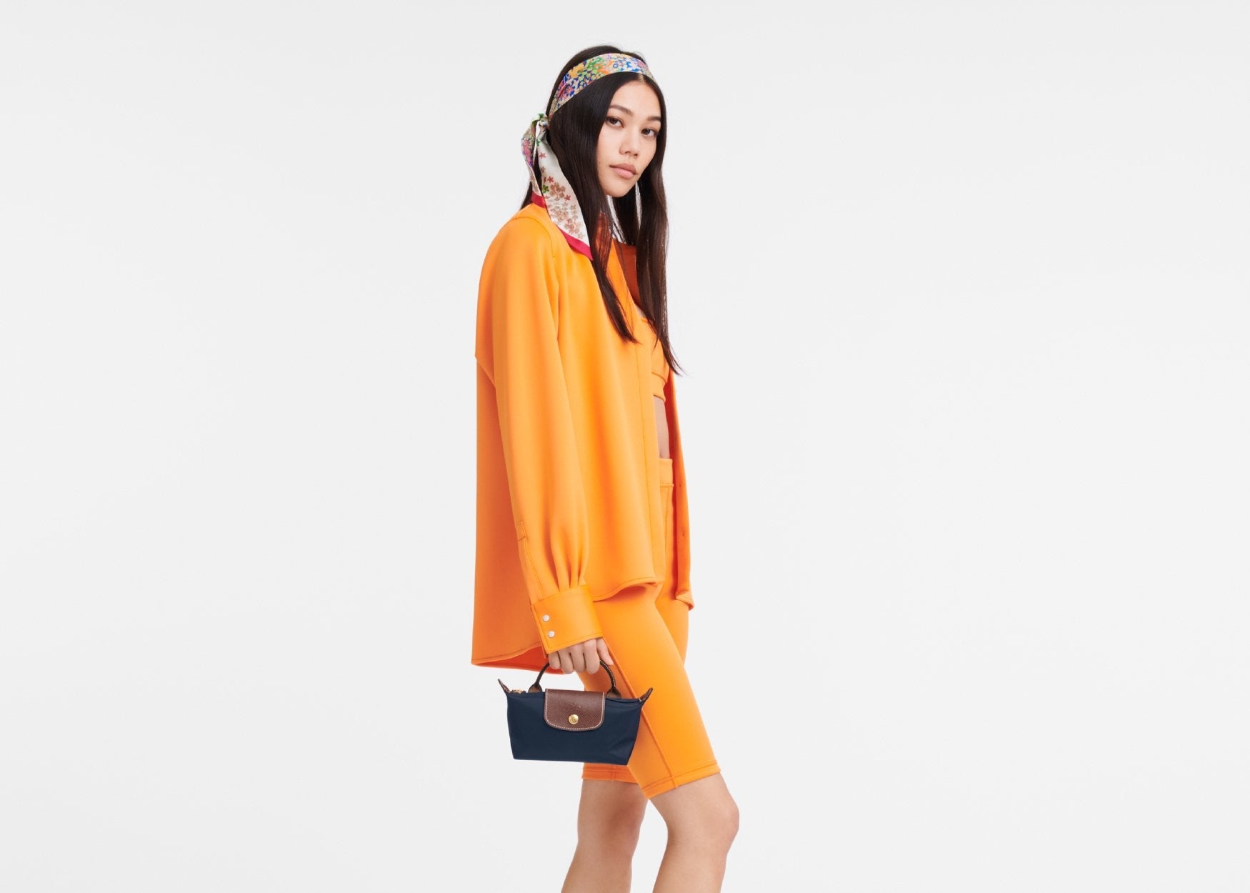 Longchamp Le Pliage Original Pouch With Handle Navy