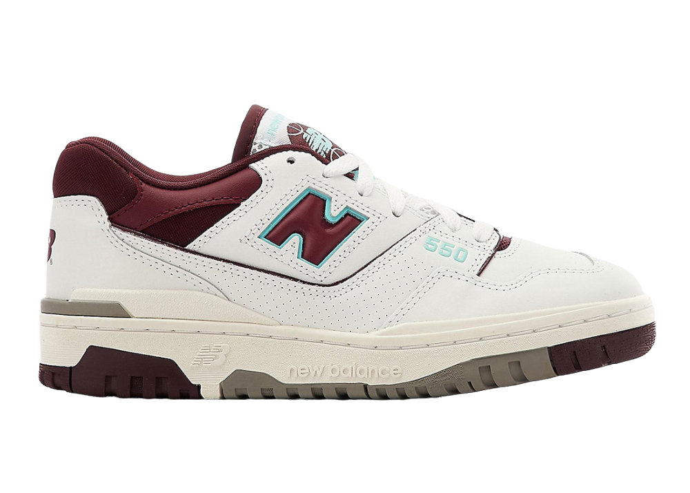 New Balance 550 Burgundy Cyan