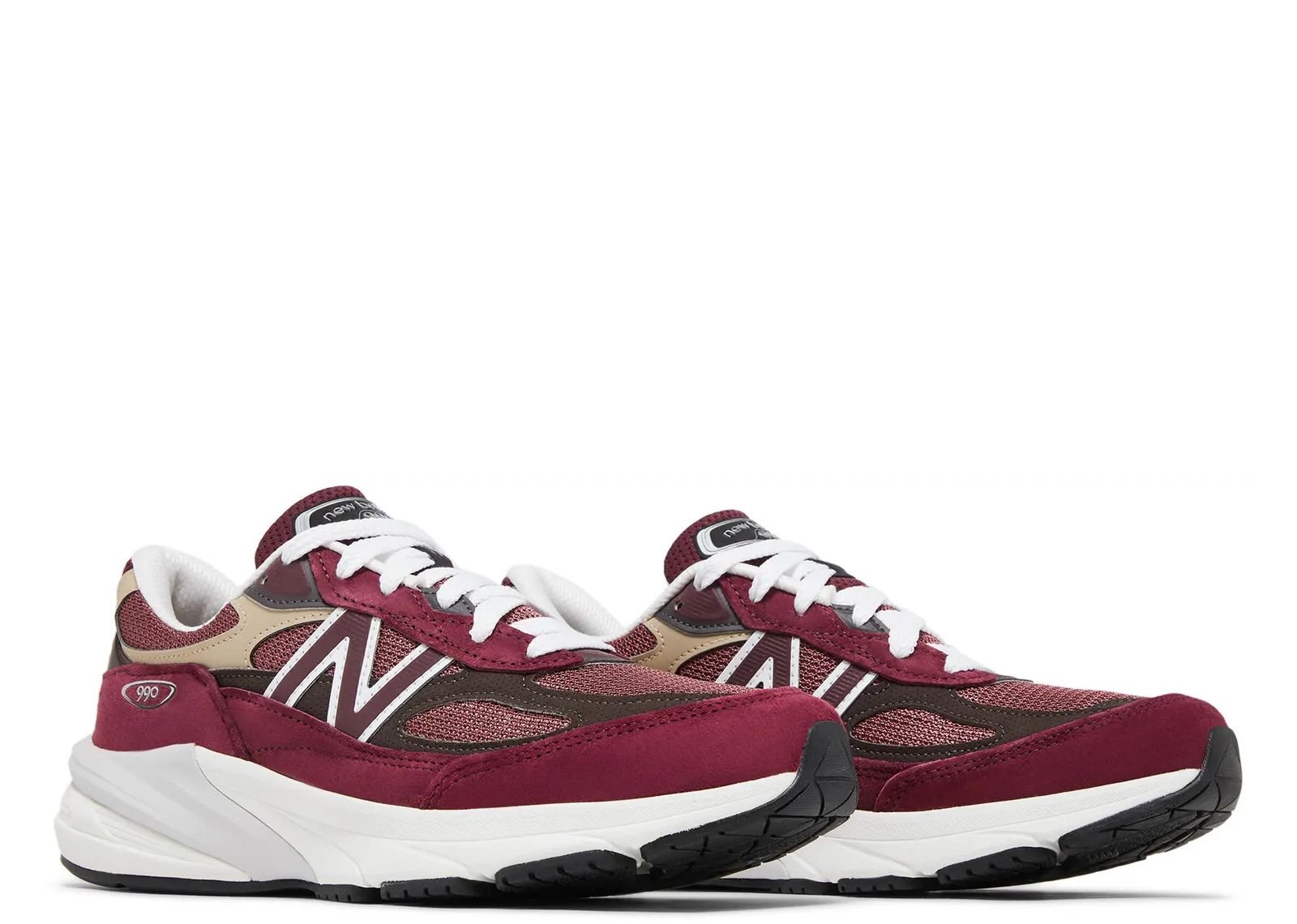 New Balance 990v6 MiUSA Teddy Santis Burgundy Tan