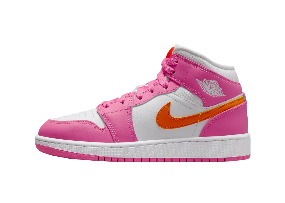 Nike Air Jordan 1 Mid Pinksicle Safety Orange (GS)