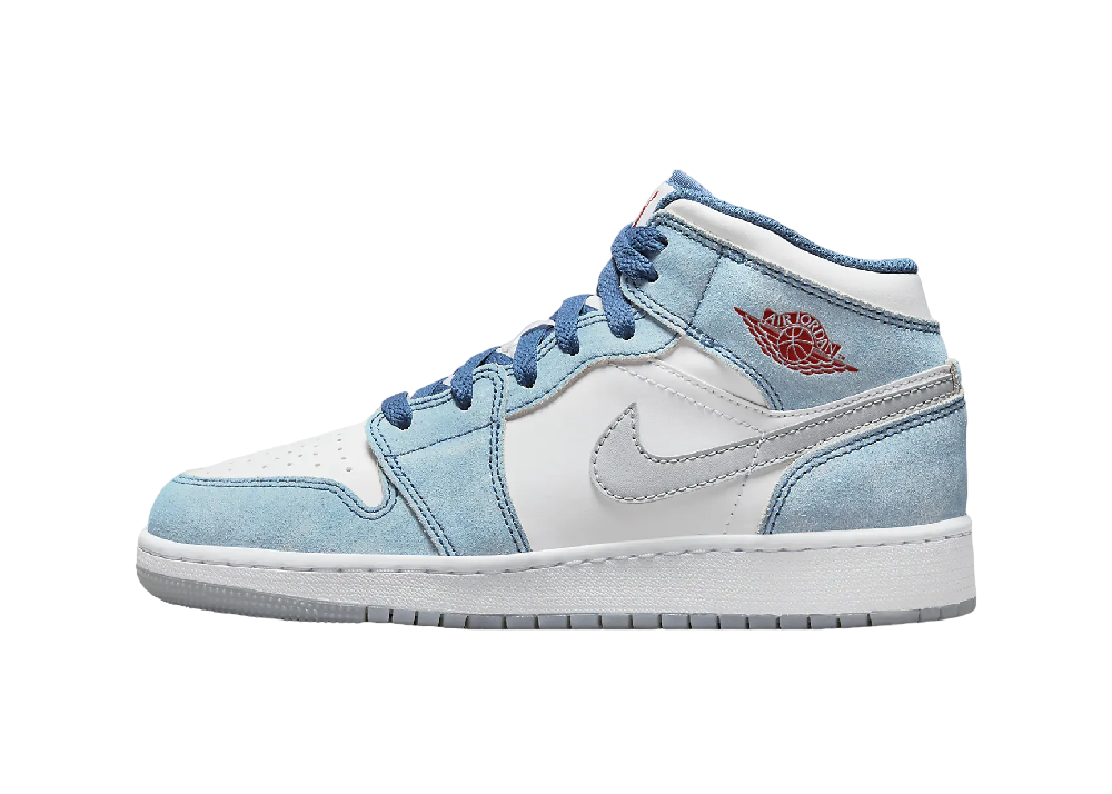 Nike Air Jordan 1 Mid SE French Blue Light Steel (GS)