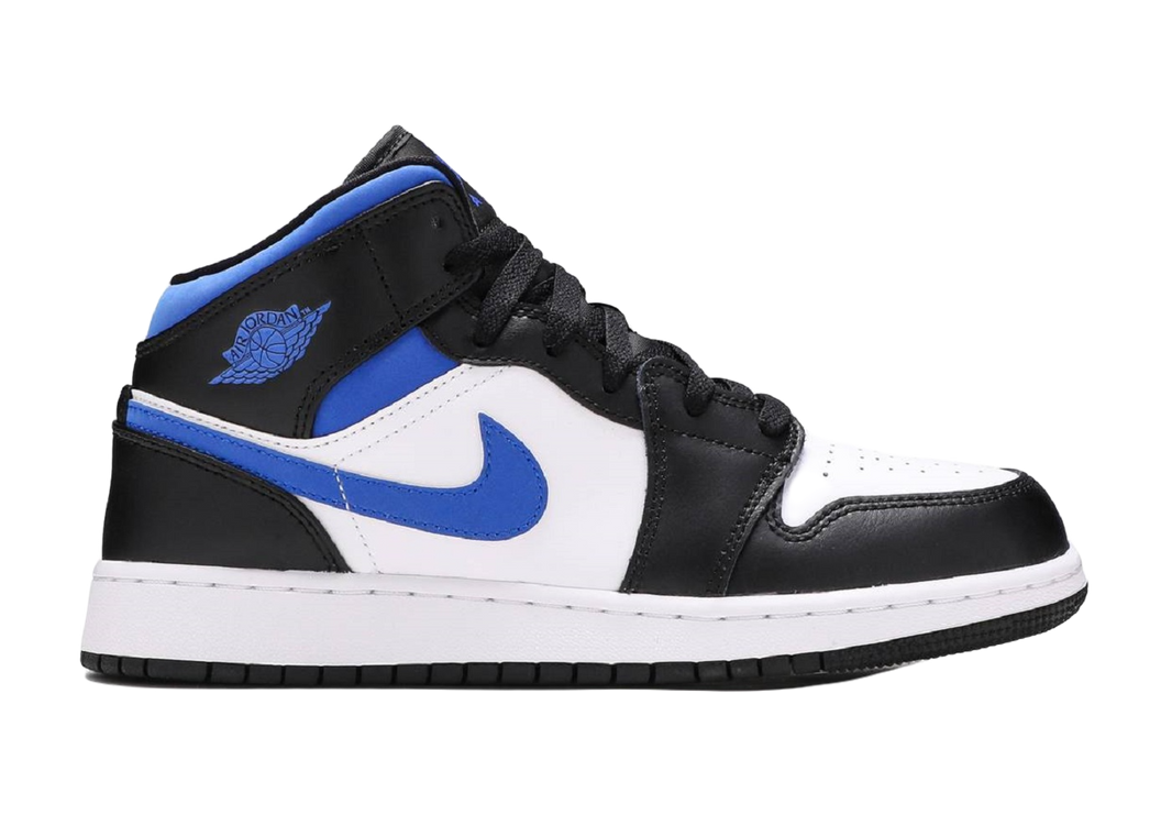 Nike Air Jordan 1 Mid White Black Royal (GS)
