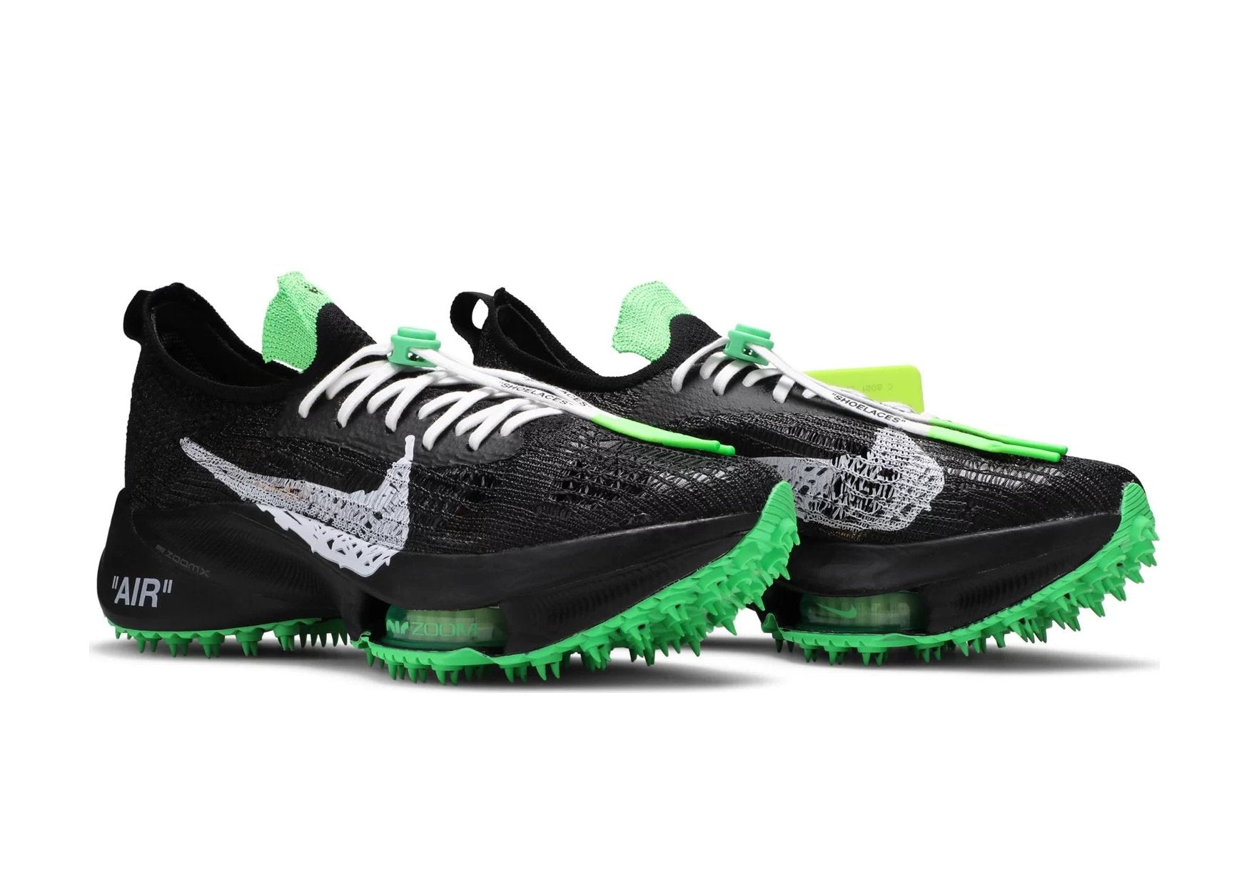 Nike Air Zoom Tempo Next Flyknit Off-White Black Scream Green