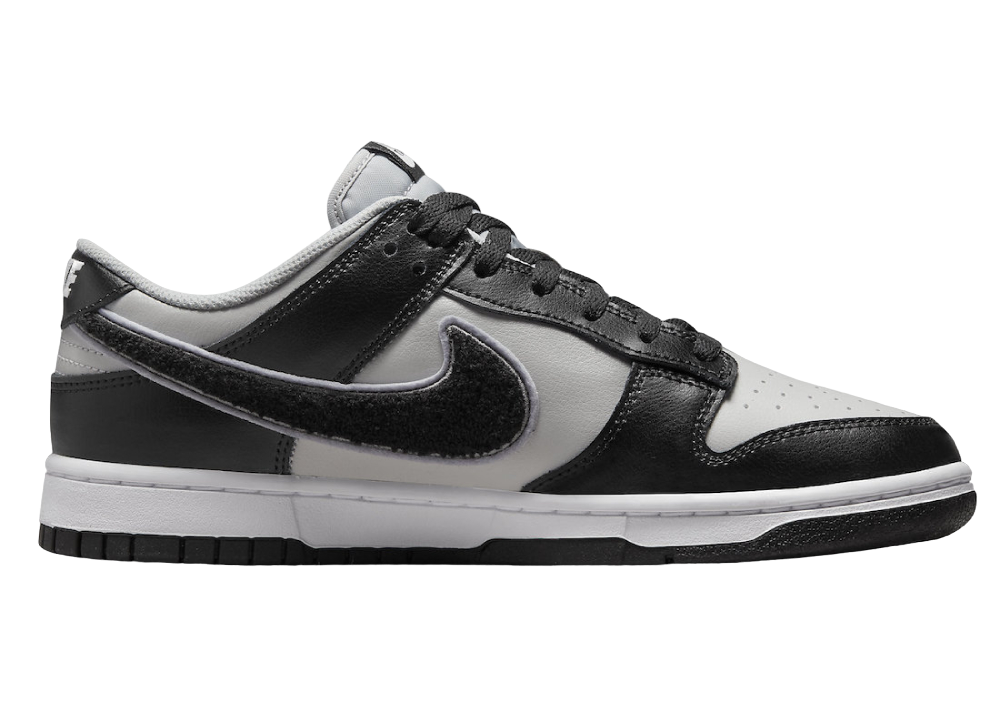 Nike Dunk Low Chenille Swoosh Black Grey