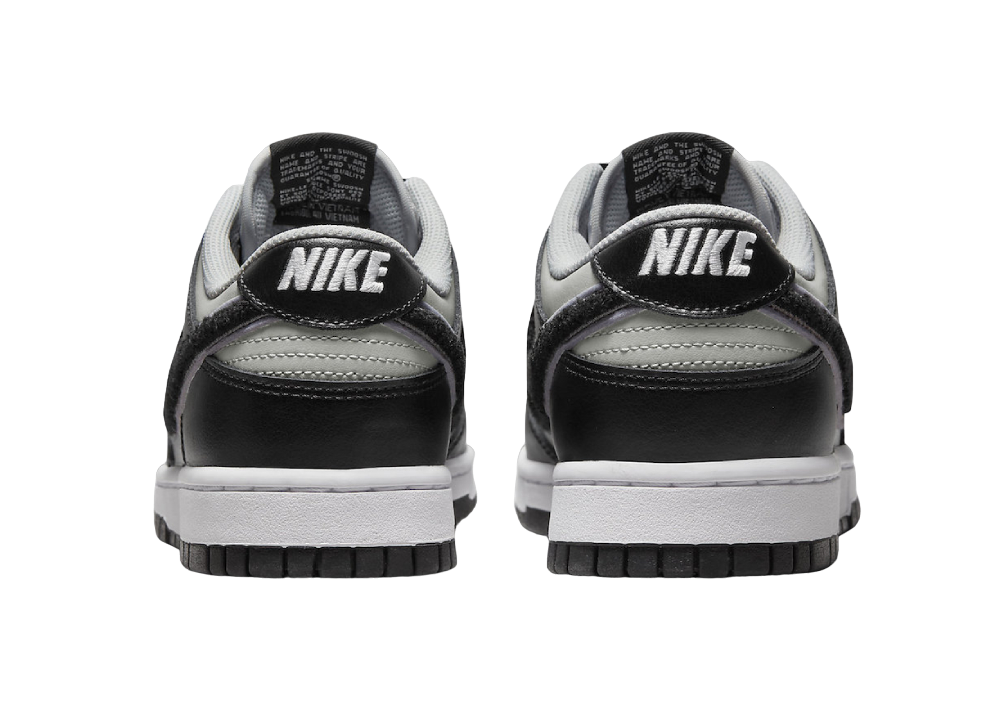 Nike Dunk Low Chenille Swoosh Black Grey