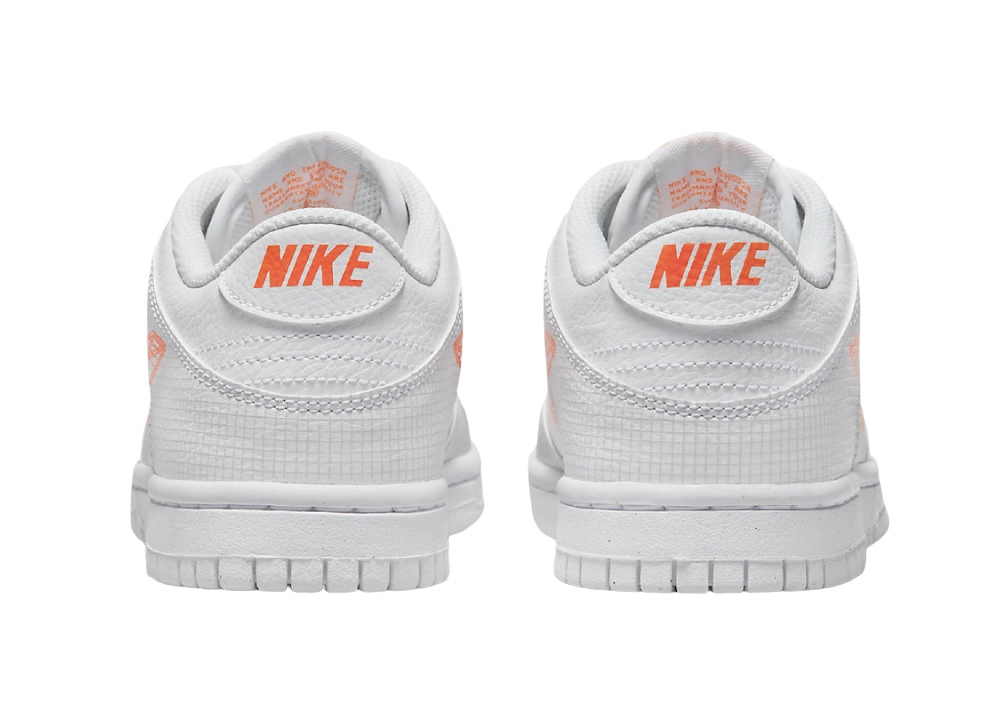 Nike Dunk Low SE 3D Swoosh Pure Platinum Total Orange (GS)