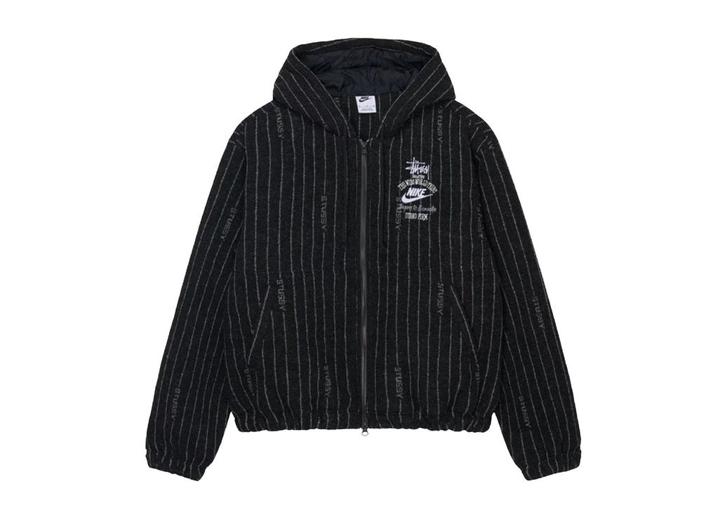 Nike x Stussy Striped Wool Jacket Black