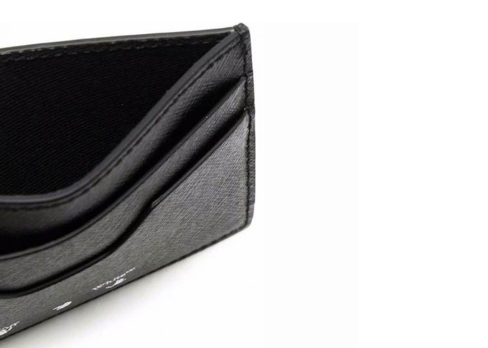 OFF-WHITE Diag Saf Binder Card Holder Black White