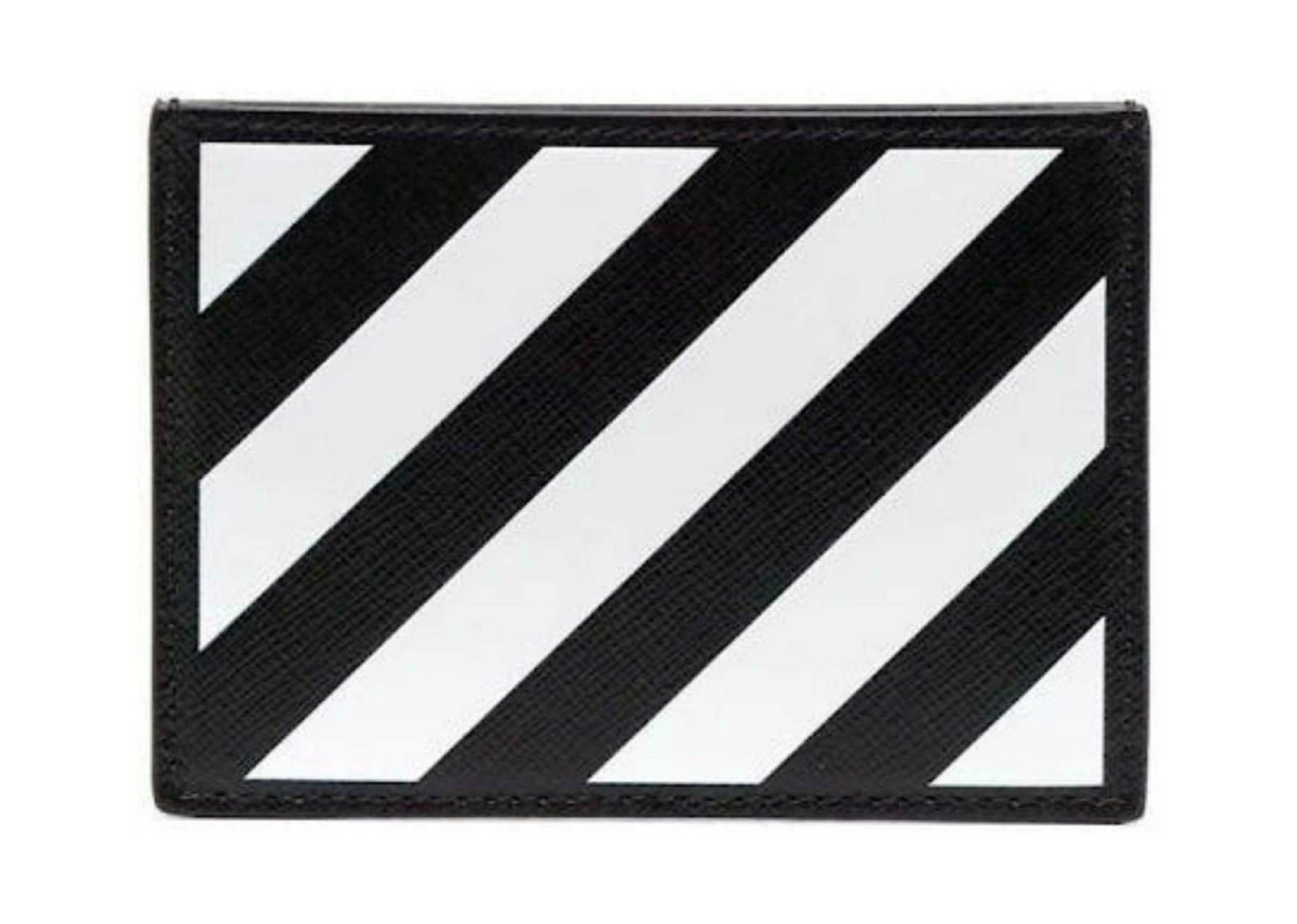 OFF-WHITE Diag Saf Binder Card Holder Black White