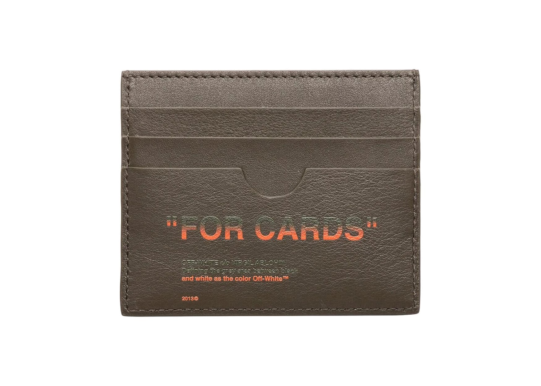 Off-White Quote Card Case Military Orange