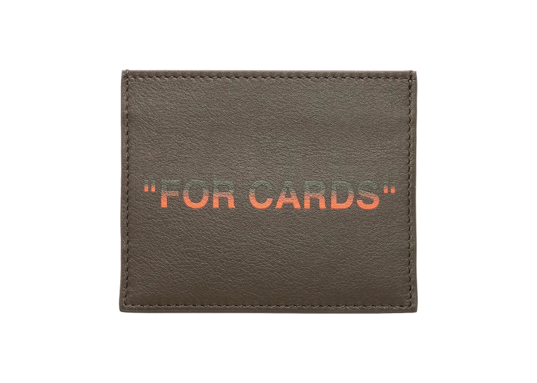 Off-White Quote Card Case Military Orange