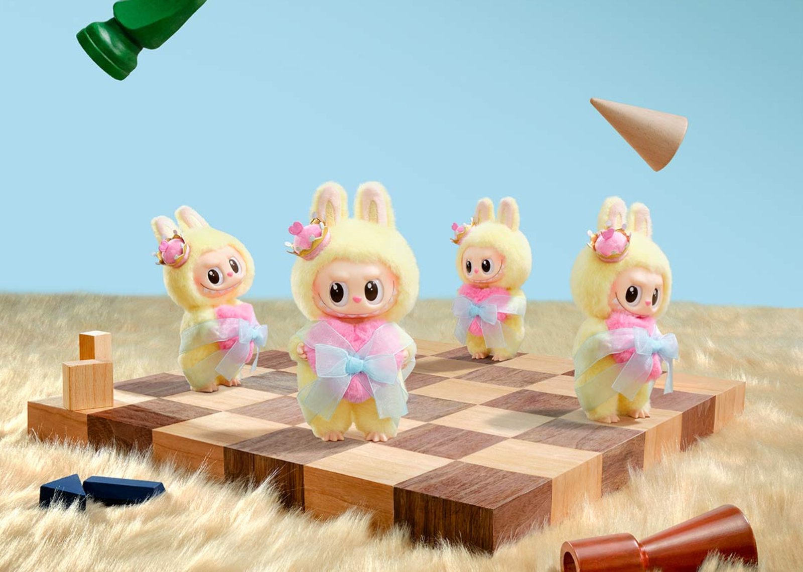 Pop Mart Labubu The Monsters Lets Checkmate Series Vinyl Plush Hanging Card