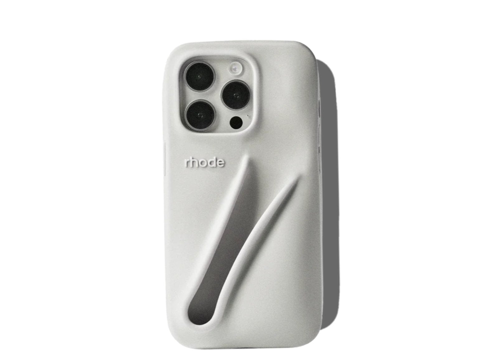 Rhode Lip Case Silicone iPhone Case Grey