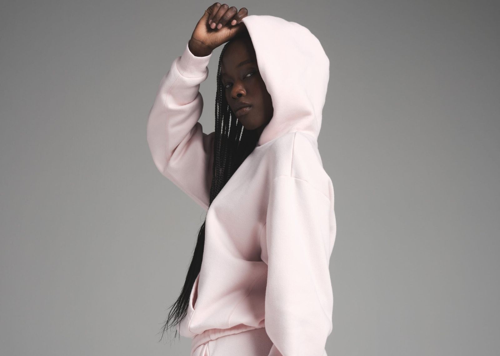 Skims Cotton Fleece Classic Hoodie Barely Pink