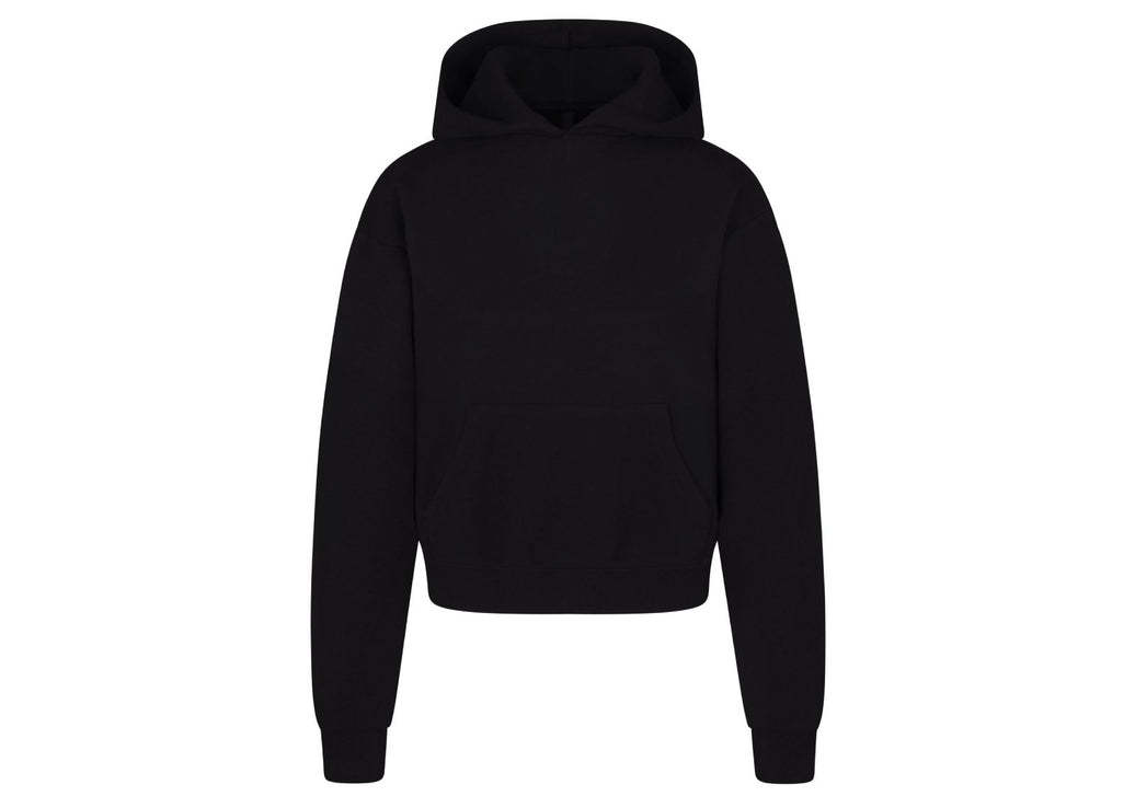 Skims Cotton Fleece Classic Hoodie Onyx