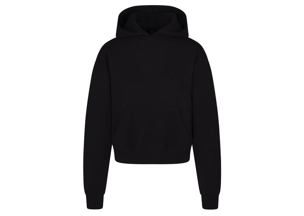 Skims Cotton Fleece Classic Hoodie Onyx