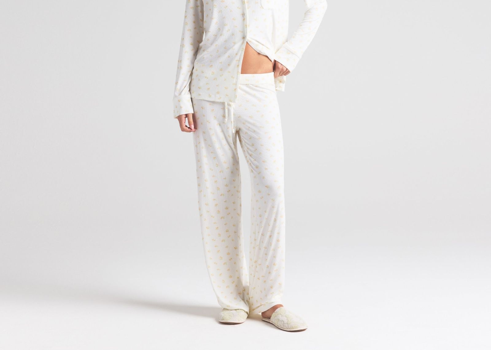 Skims Soft Lounge Sleep Set Marble Garden Print