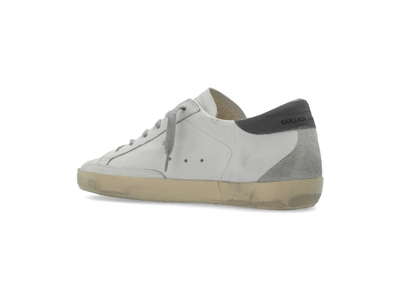 Super-star distressed leather sneakers