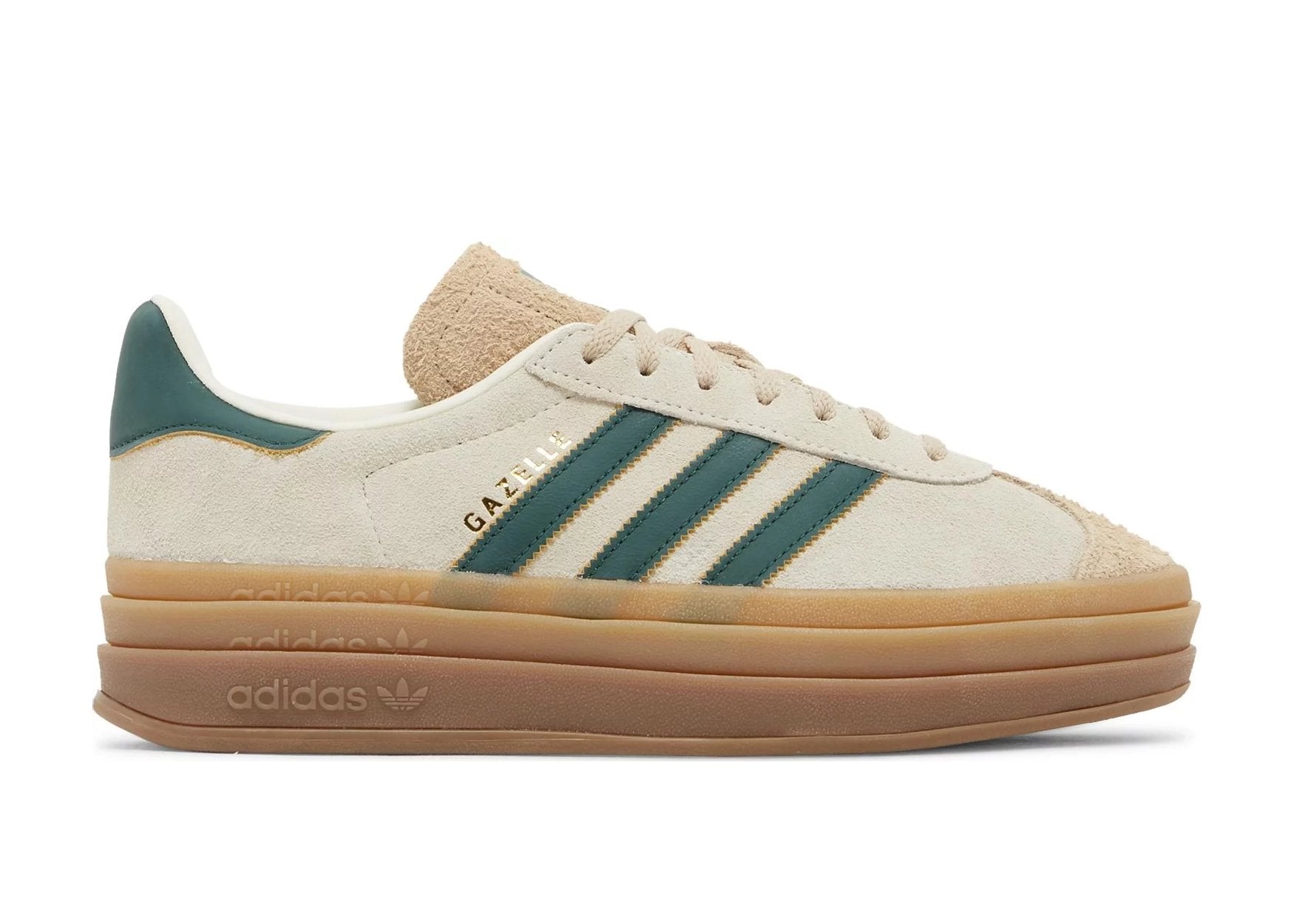 adidas Gazelle Bold Magic Beige Collegiate Green (W)