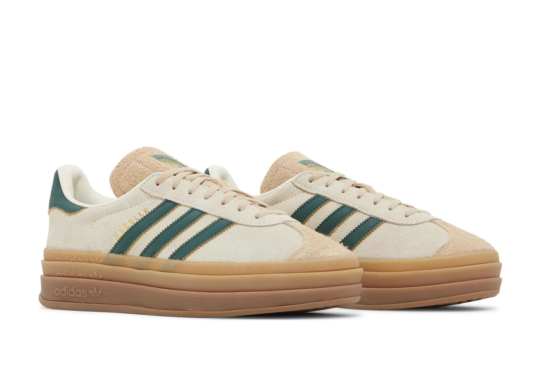 adidas Gazelle Bold Magic Beige Collegiate Green (W)