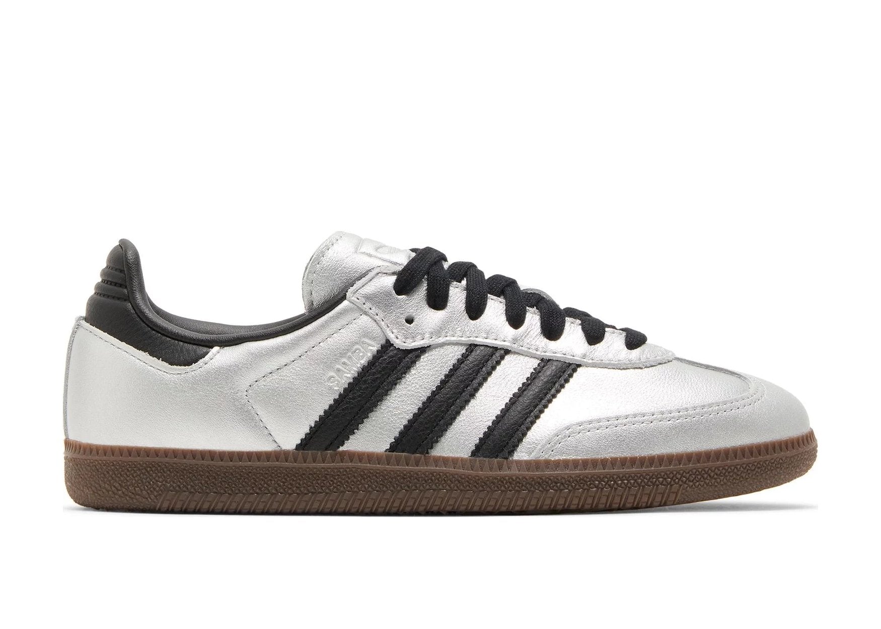 adidas Samba OG Silver Metallic Black Gum (W)