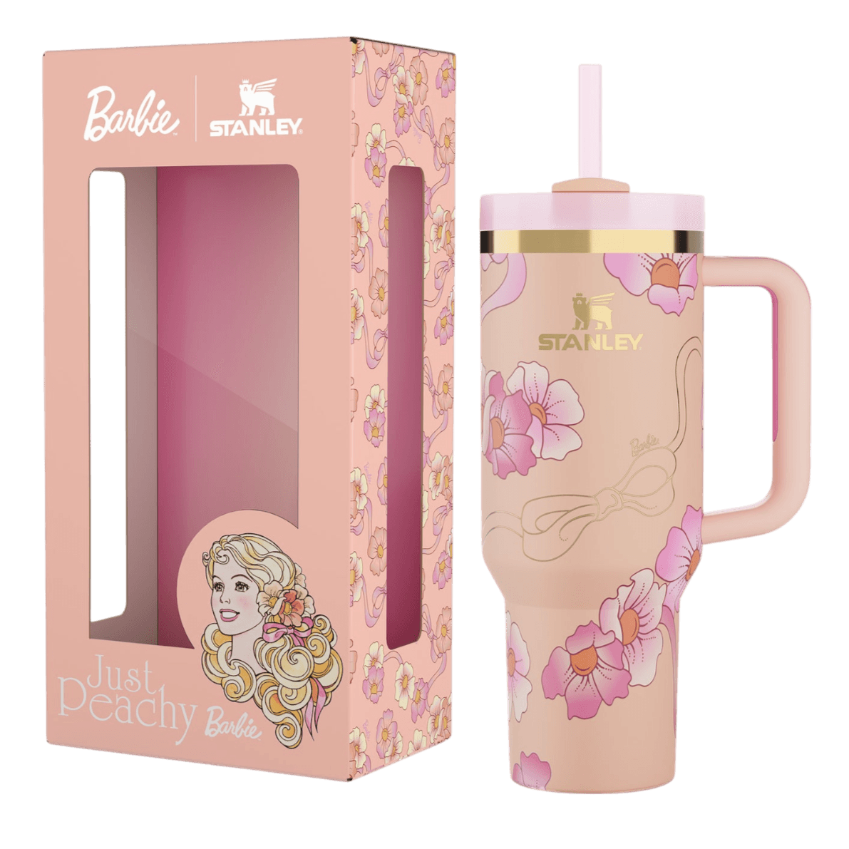Stanley x ’80s Peaches ’n Cream Quencher H2.0 FlowState Tumbler 40oz