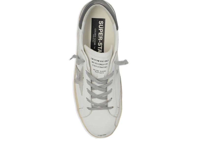Super-star distressed leather sneakers